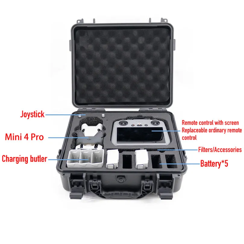 Drone explosion proof case storage bag for DJI Mini 4 Pro drone quadcopter