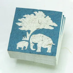 Eco-friendly Scratch Pads - Elephant Mom & Baby Blue - Set of 3