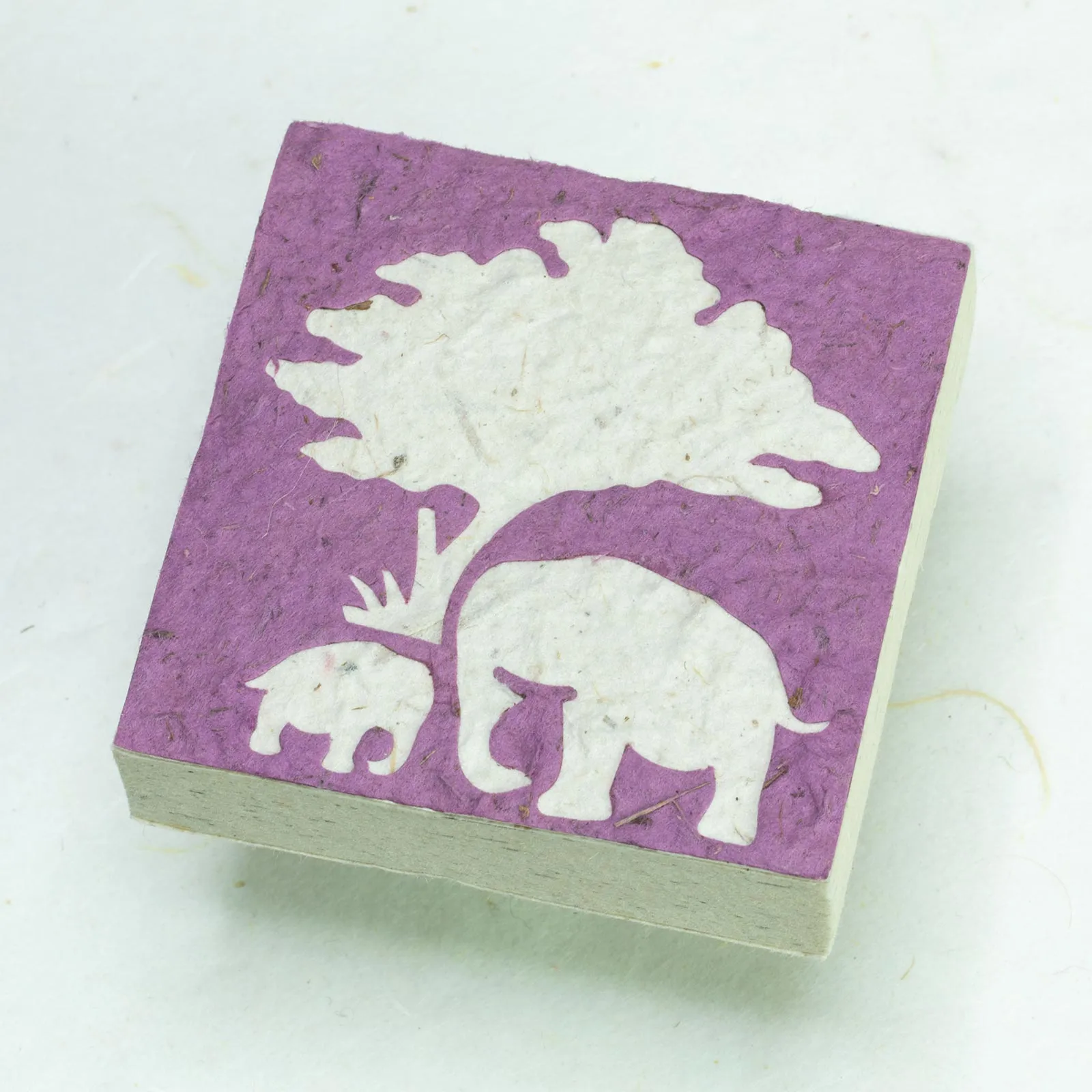 Eco-friendly Scratch Pads - Elephant Mom & Baby - Purple - Set of 3