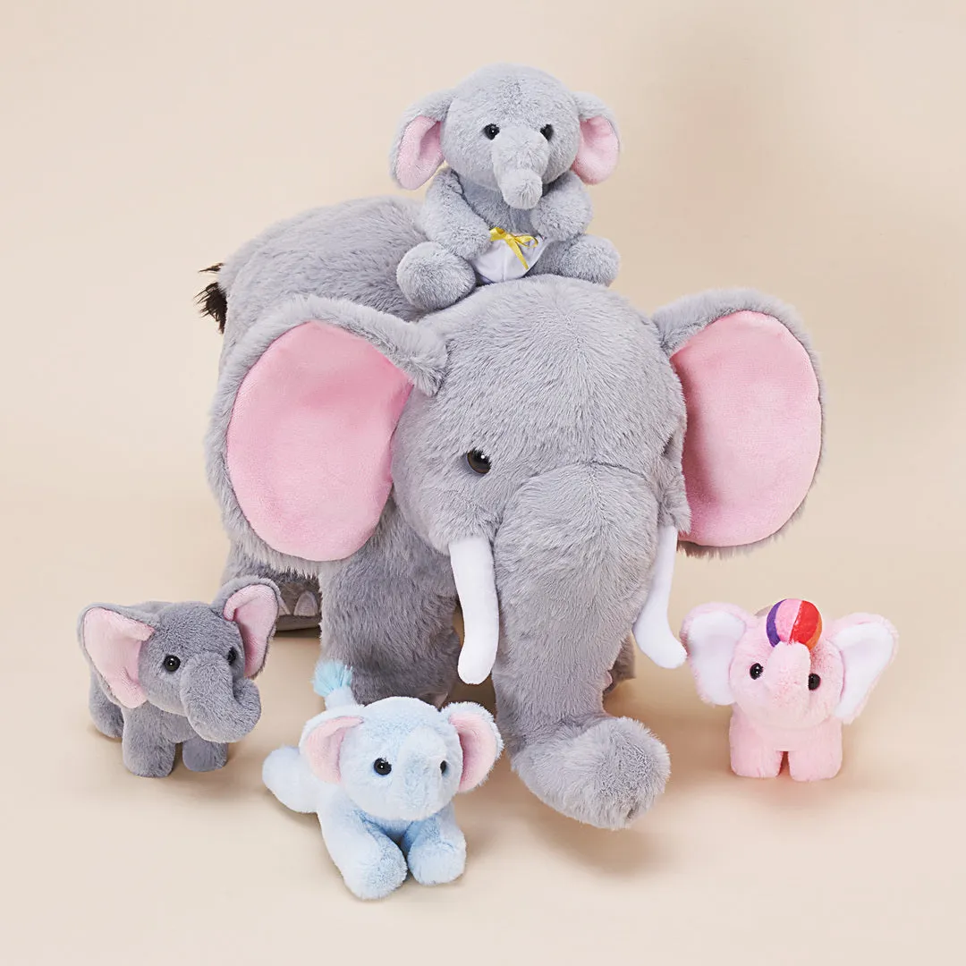 Elephant Family Plush Toy Set with 4 Pieces Baby Gift Set