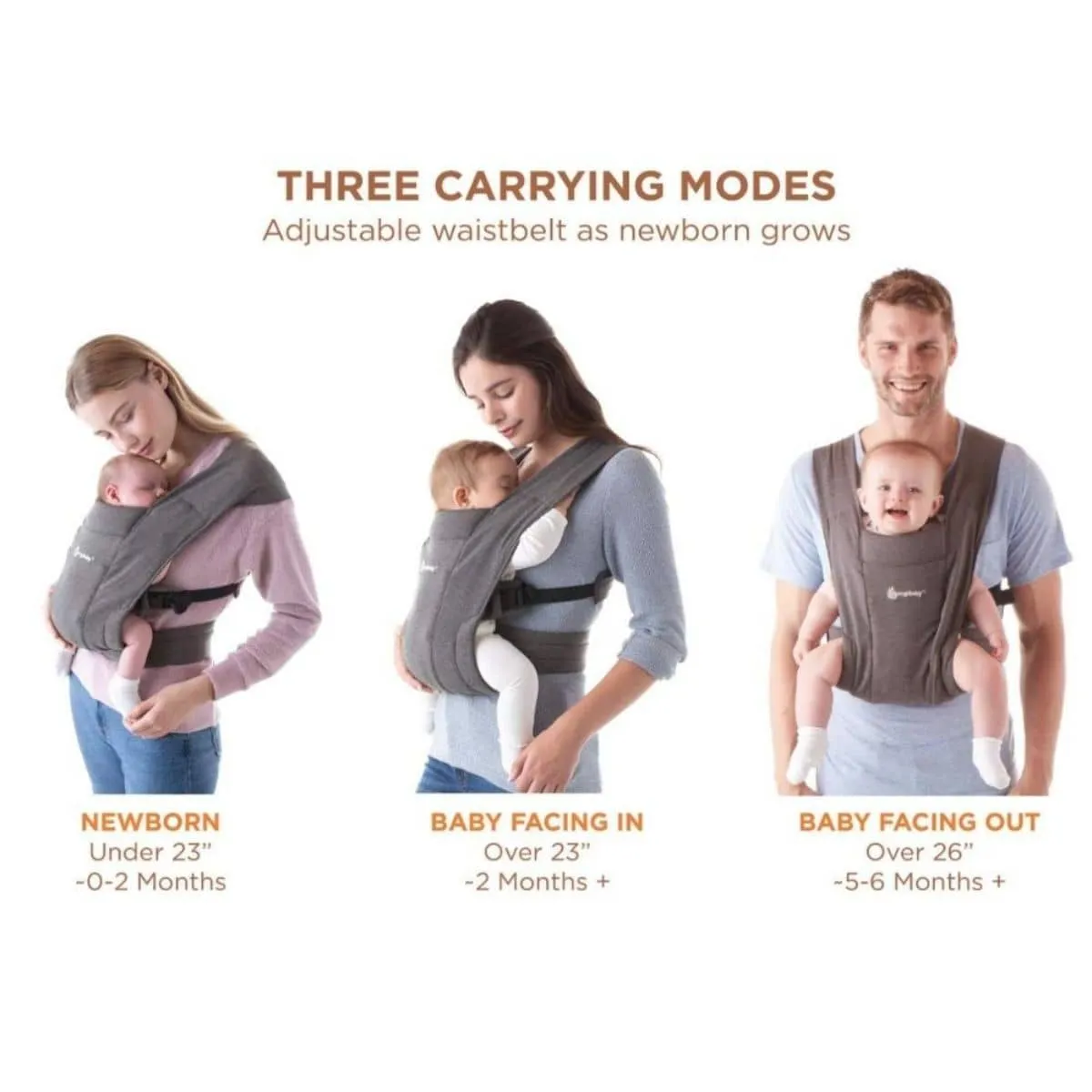 Ergobaby Embrace Baby Carrier - Heather Grey