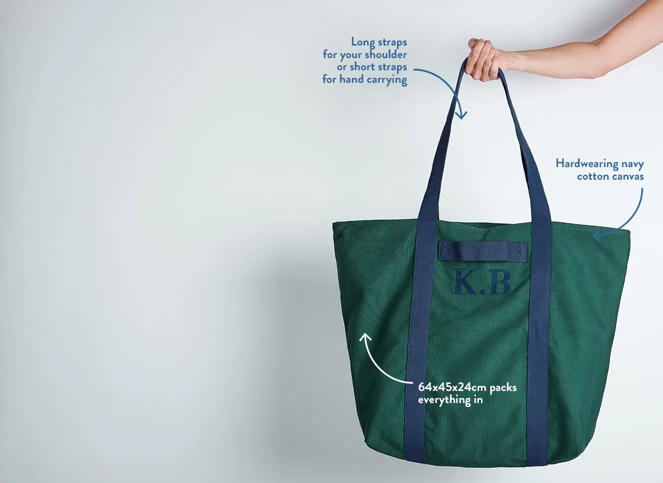 Everything Tote Bag - Green / Navy