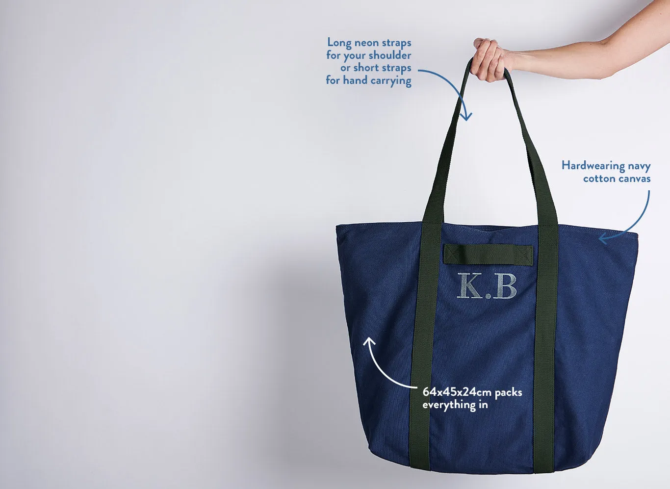 Everything Tote Bag - Navy / Khaki