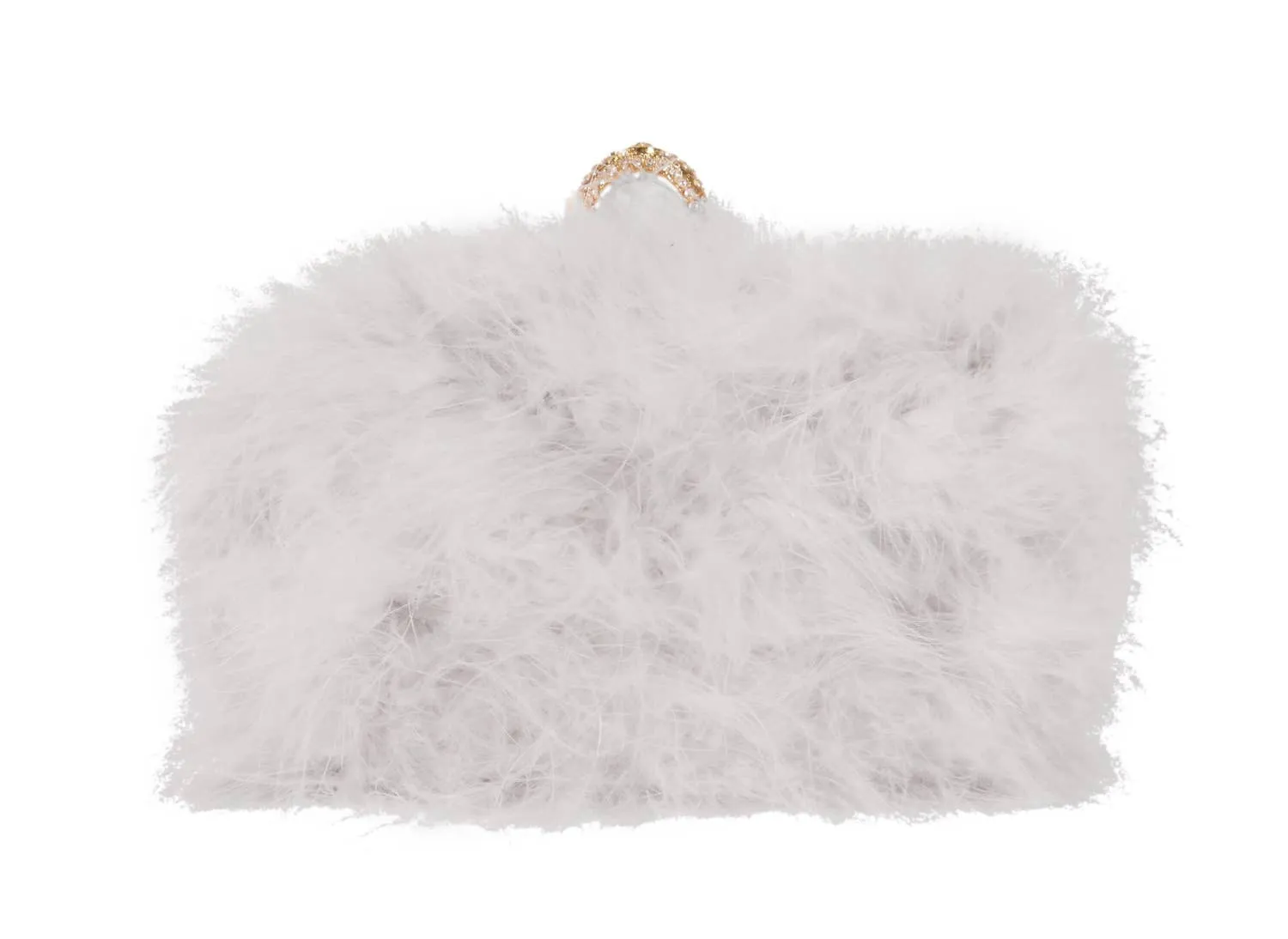 Fancy Furry Boa Feather Evening Clutch