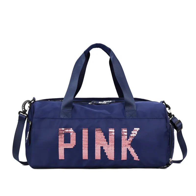 Fashion pink gym bag travel bag（AB2065）