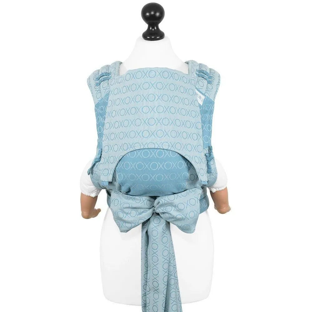 Fidella Fly Tai - MeiTai babycarrier Limited Edition Hugs and Kisses - blue heaven (New Size - From 4months) ***Pre-Order***