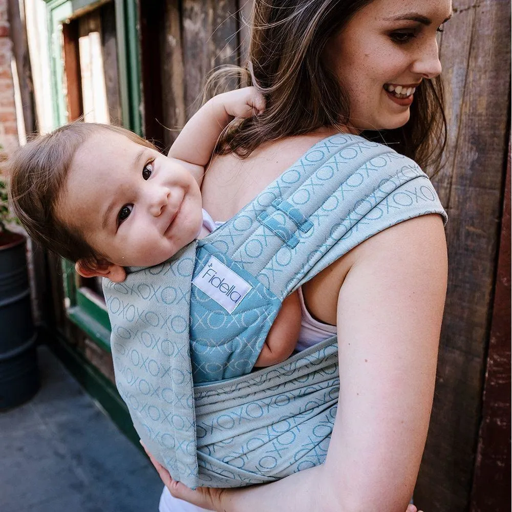 Fidella Fly Tai - MeiTai babycarrier Limited Edition Hugs and Kisses - blue heaven (New Size - From 4months) ***Pre-Order***