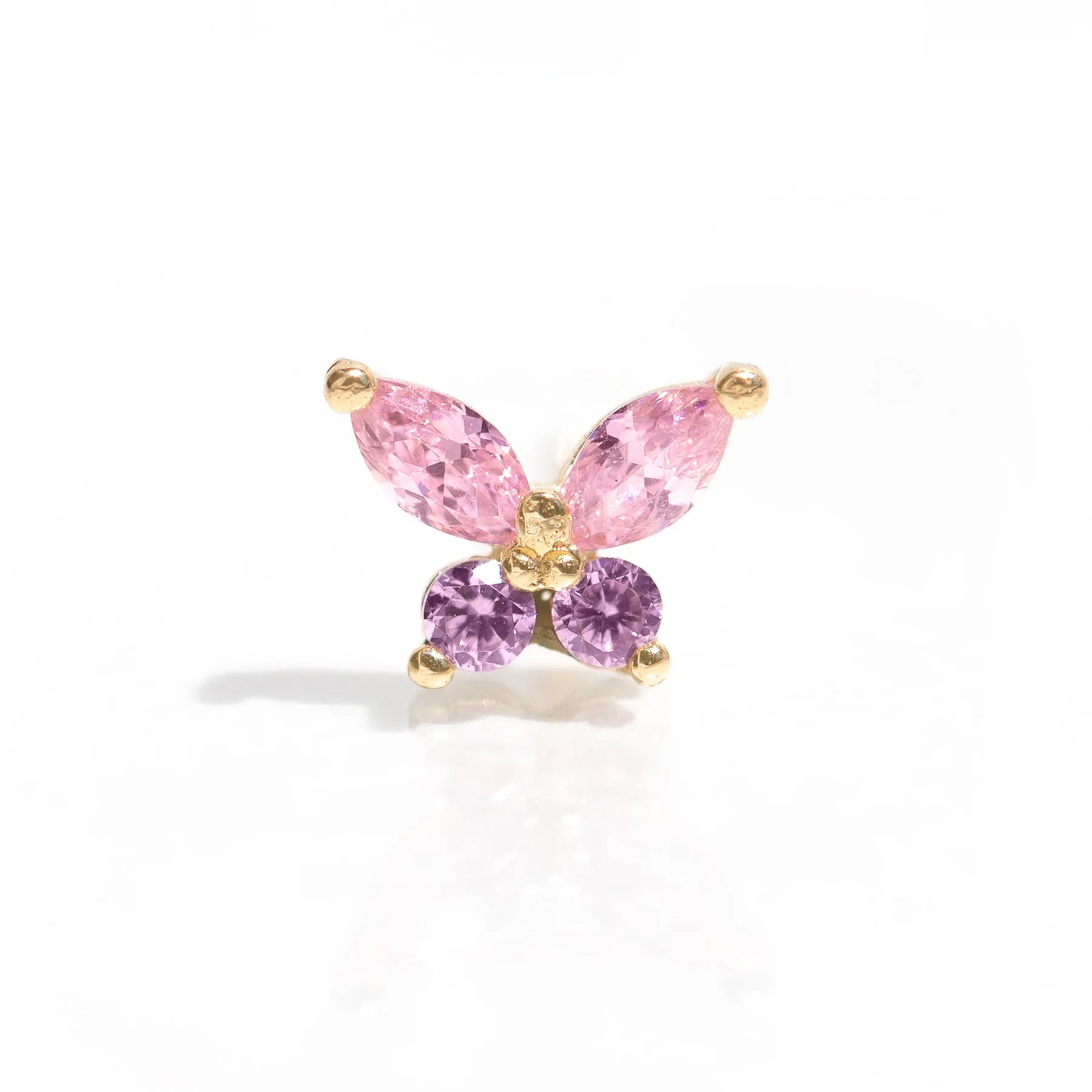 Fine Pink Mari Stud