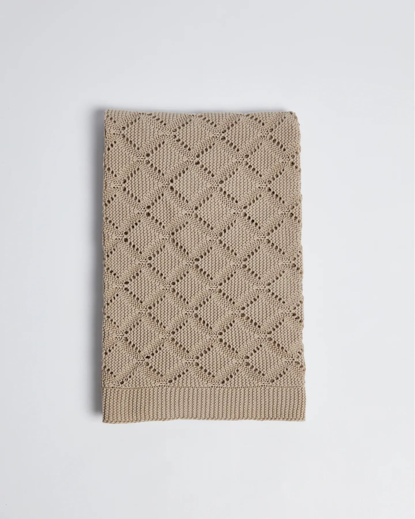 Foxford Cellular Cotton Baby Blanket - Biscuit