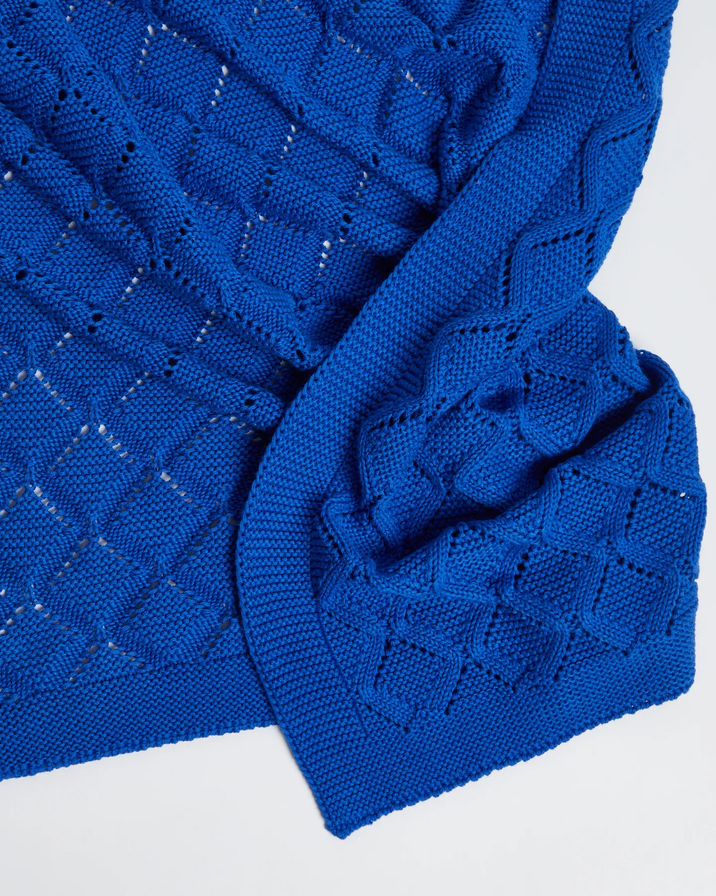 Foxford Cotton Baby Blanket - Royal Blue