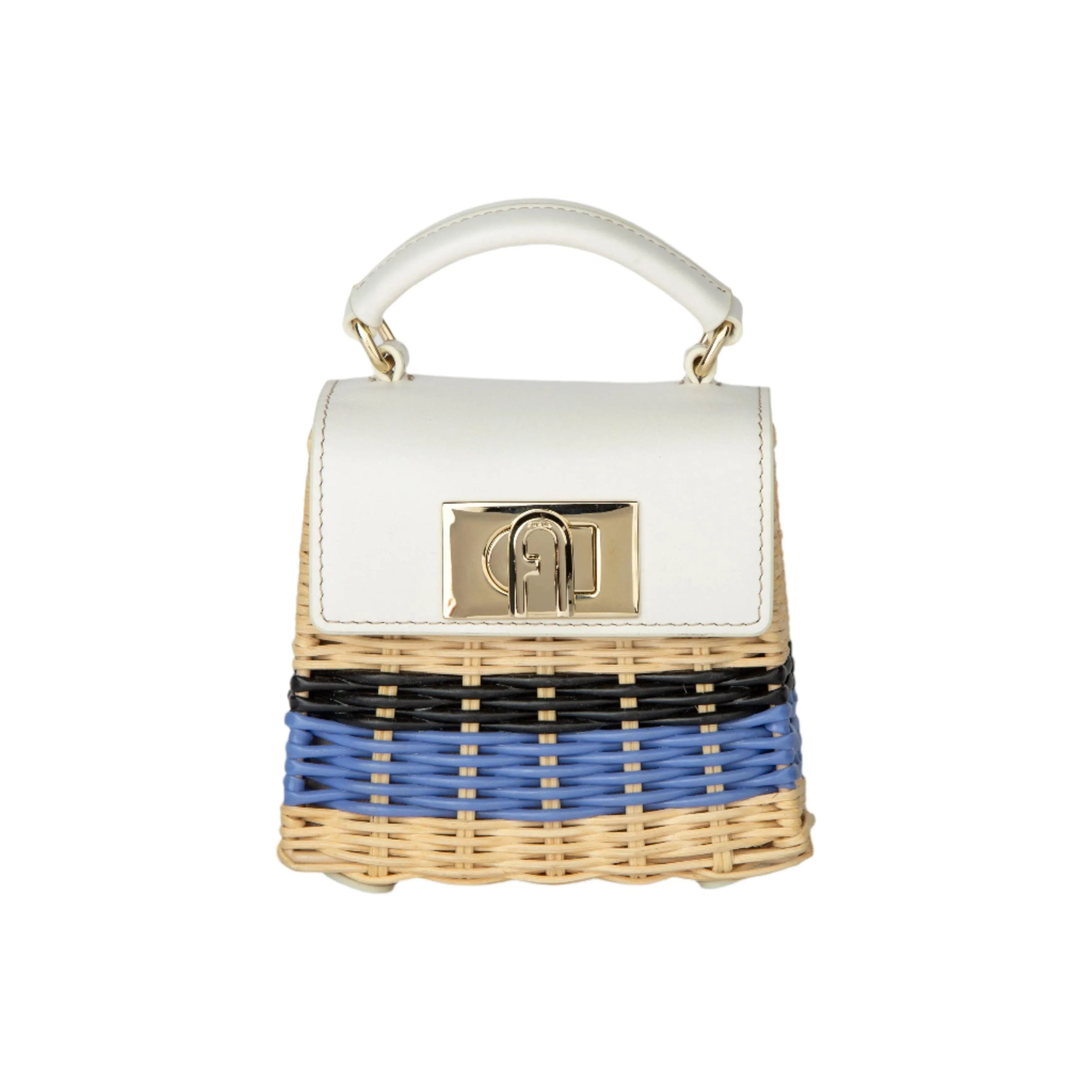 Furla 1927 Micro Top Handle - Cream & Blue