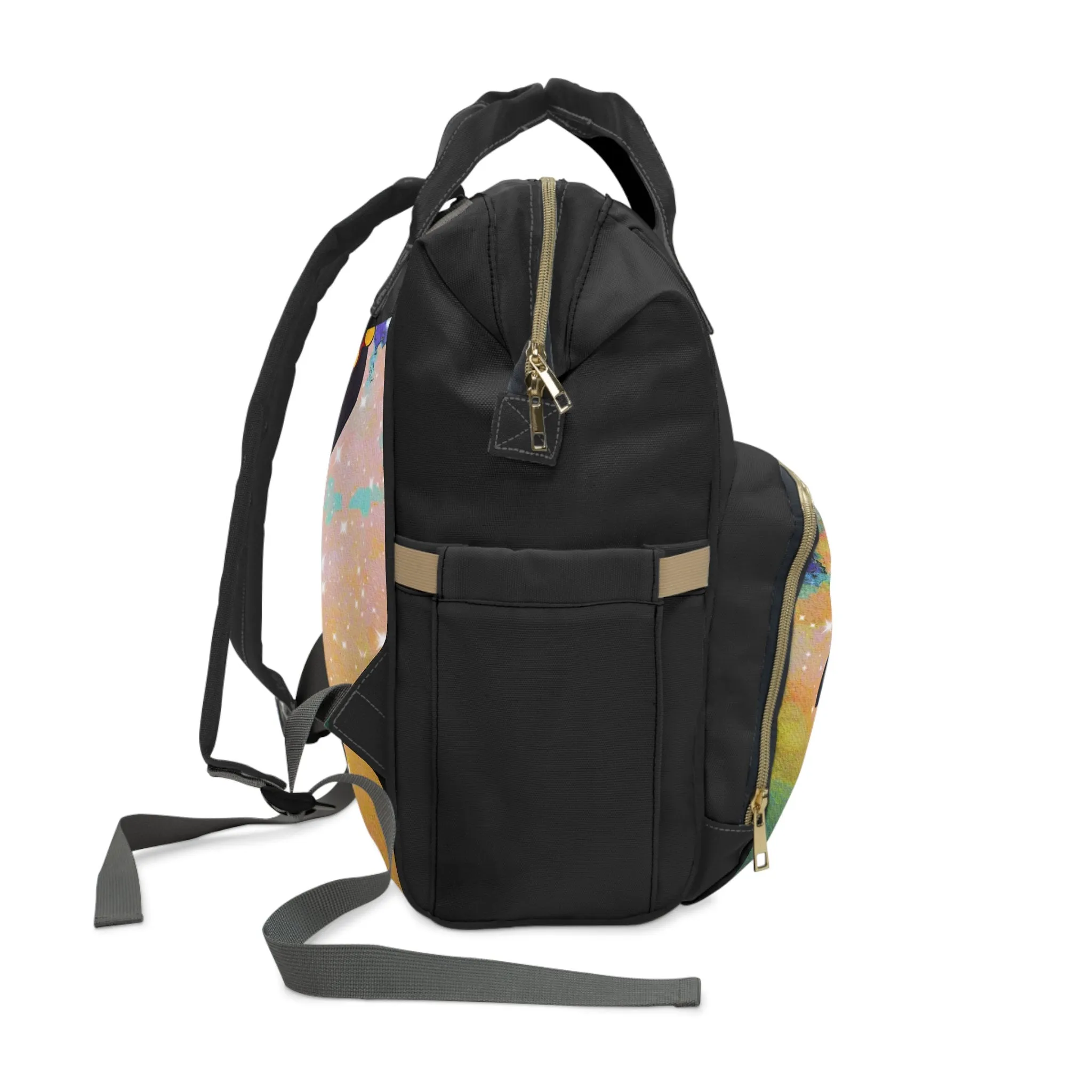 Galaxy-Inspired Multifunctional Diaper Bag - Artisan Sketch, Spacious Organizer