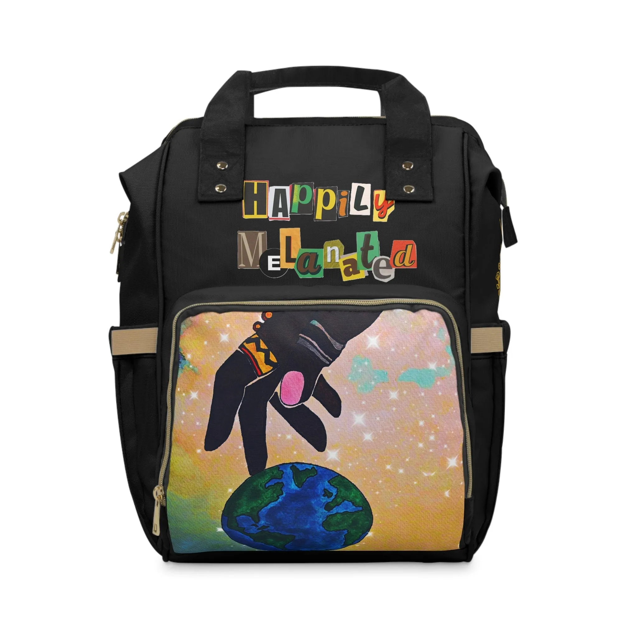 Galaxy-Inspired Multifunctional Diaper Bag - Artisan Sketch, Spacious Organizer