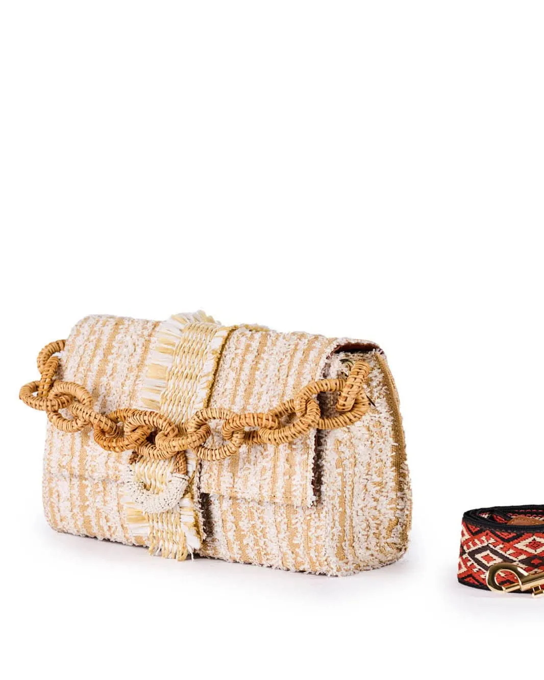 Ginger Frill Orange Jacquard Crossbody