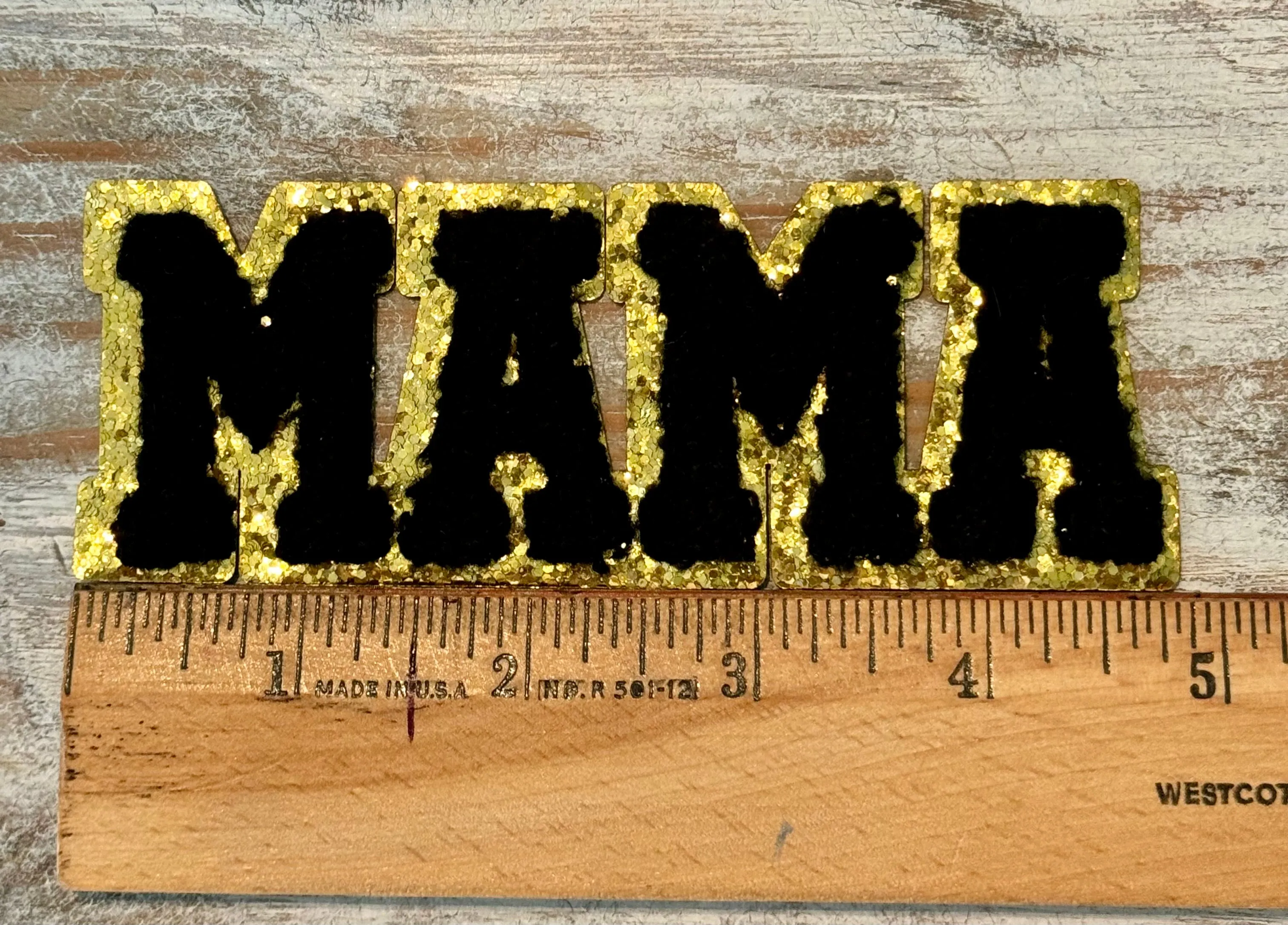 Gold Mama Iron On Patches