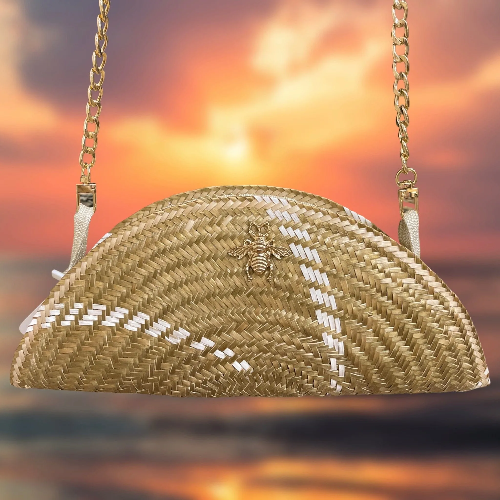 Gold Rays Luna Clutch Crossbody