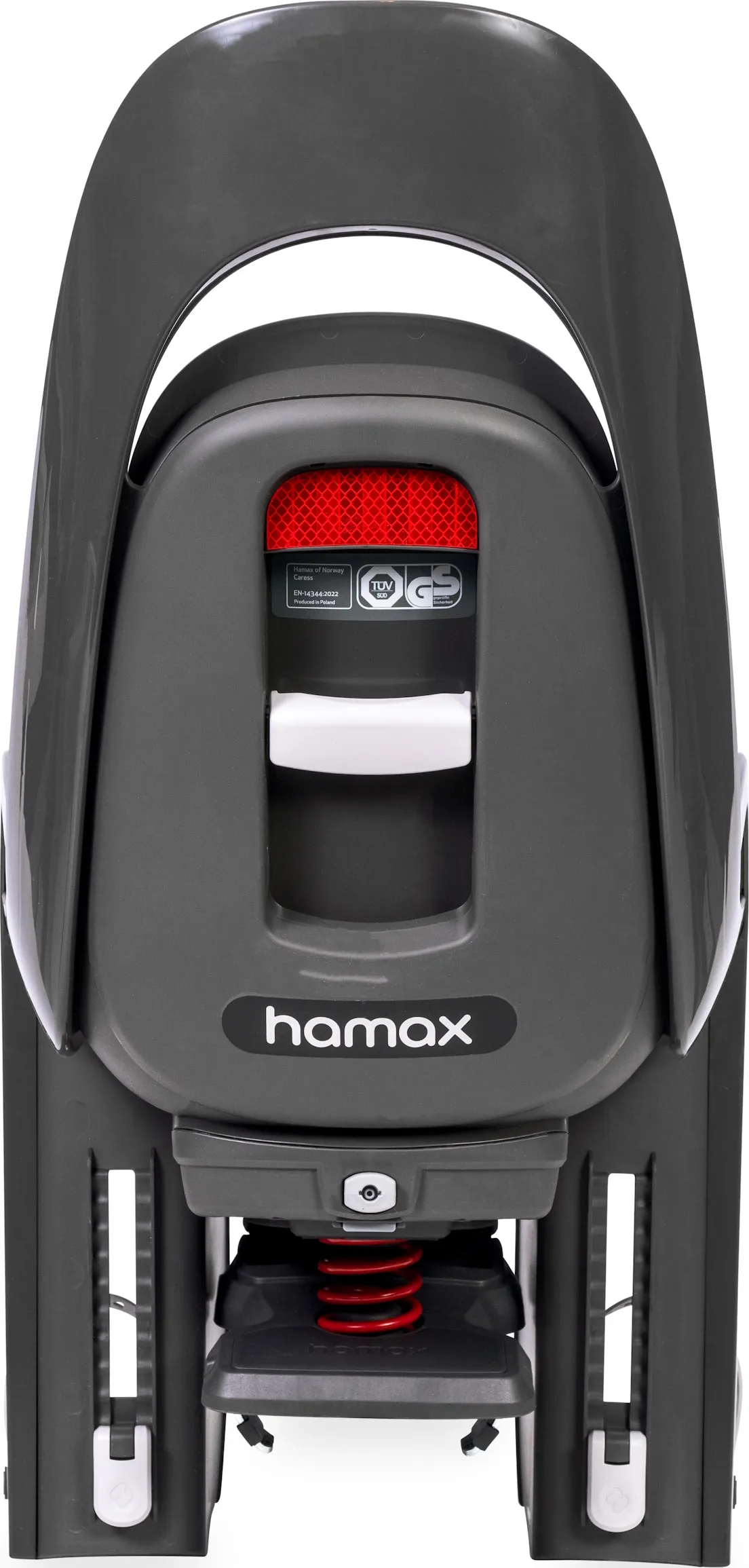 Hamax Caress with Carrier Adapter Dark Grey/Red | Buy Hamax Caress with Carrier Adapter Dark Grey/Red here | Outnorth