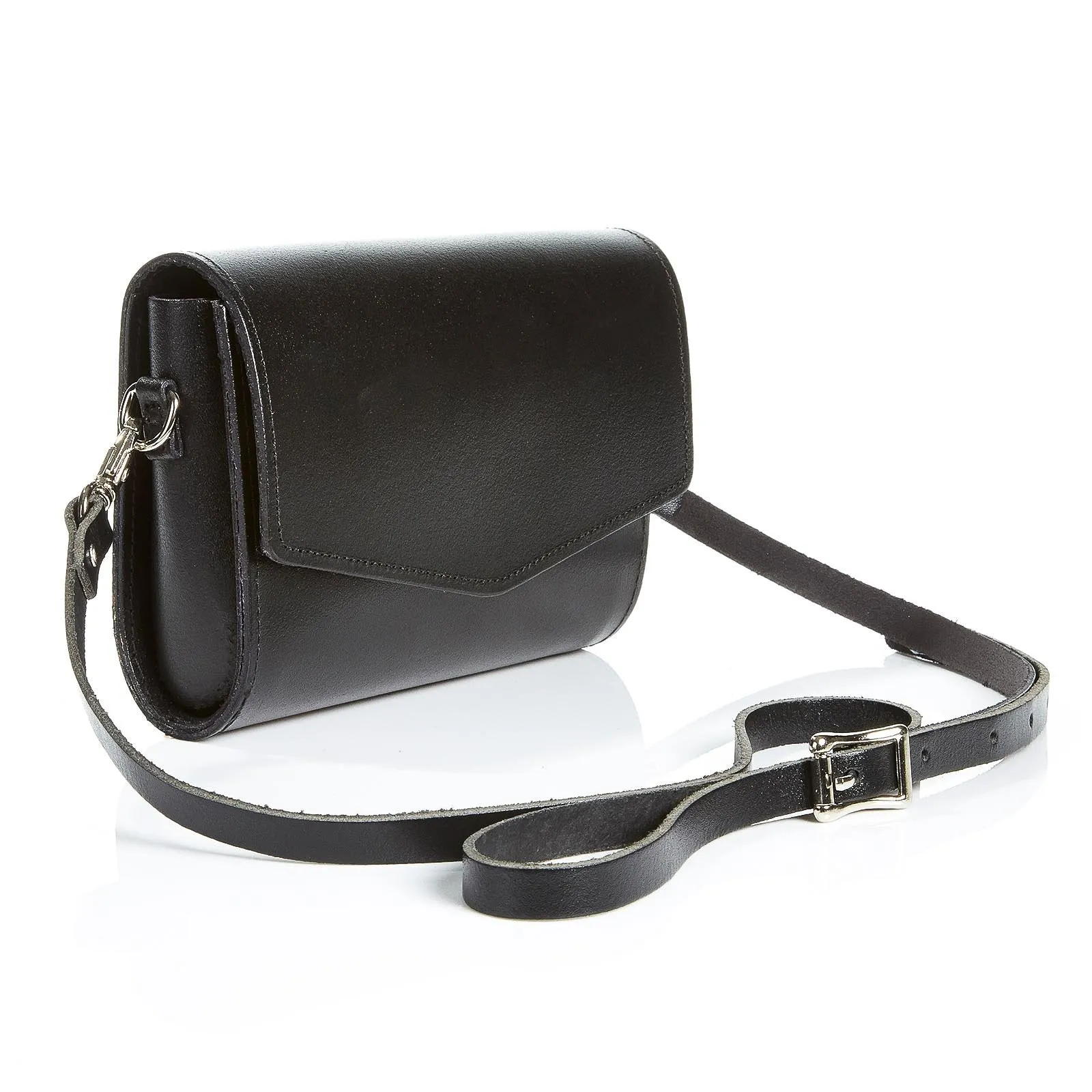 Handmade Leather Clutch Bag - Black