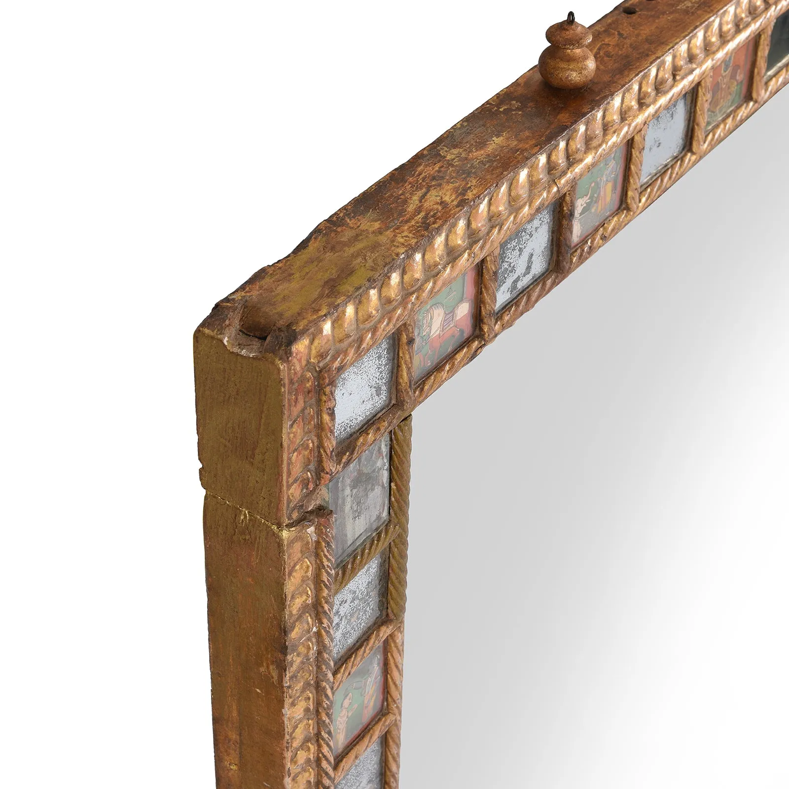 Indian Mirror Made From Baby Jula From Bikaner - Late 18th Century