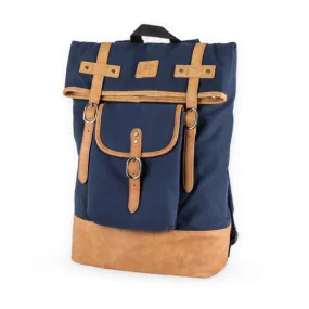 Insulated Canvas Cooler Adventure Backpack in Blue by Foster