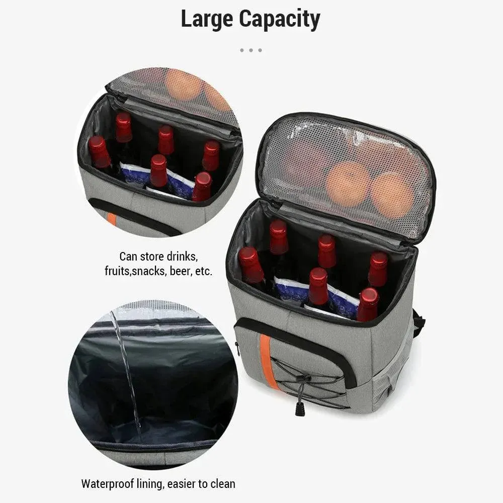 Insulated Cooler Backpack Aluminum Foil Thermal Backpack Picnic Cooler Bag for Outdoor Picnic Bags Camping Supplies