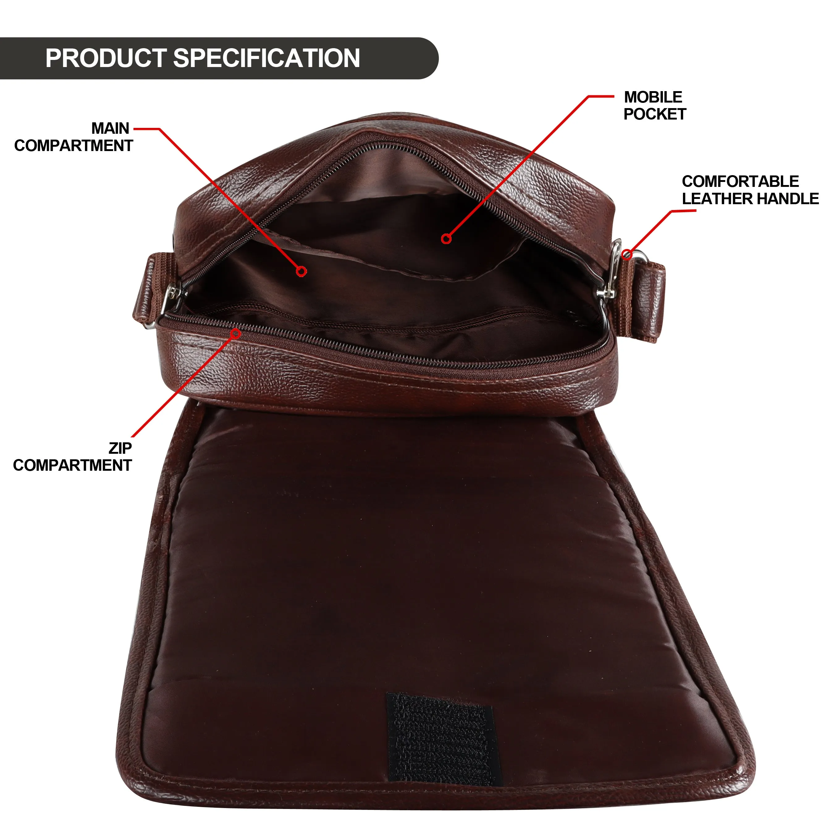 Jaxer Brown Sling Bag for Men & Women - JXRSB104