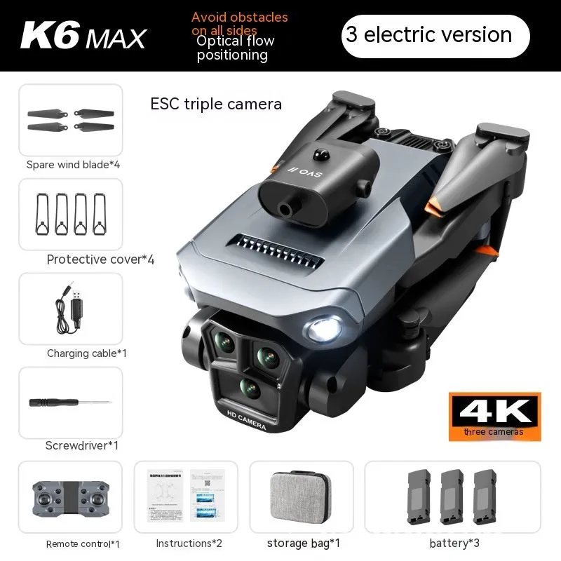 K6 MAX UAV Three-camera HD Aerial Photography Obstacle Avoidance