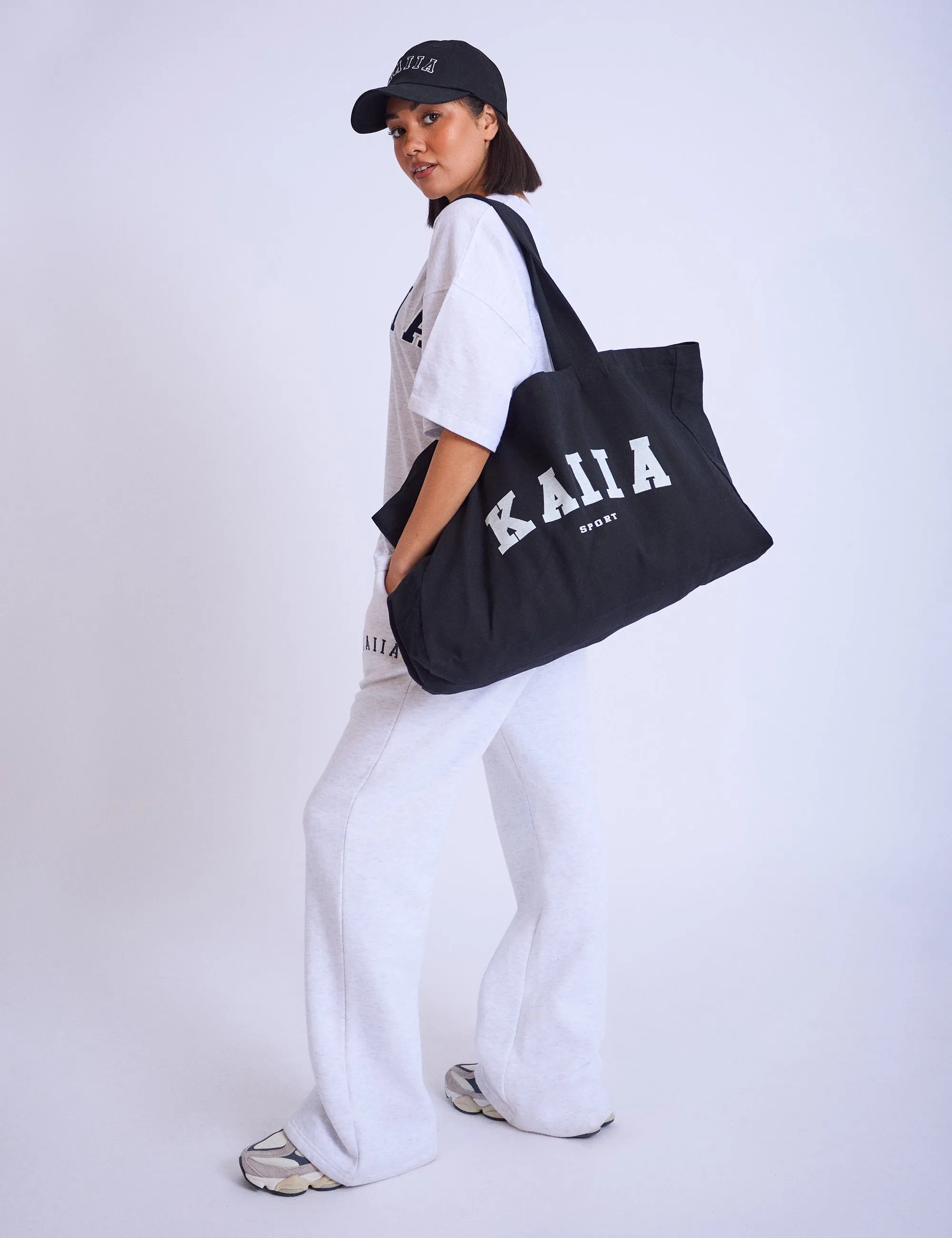 Kaiia Sport Tote Bag Black & White