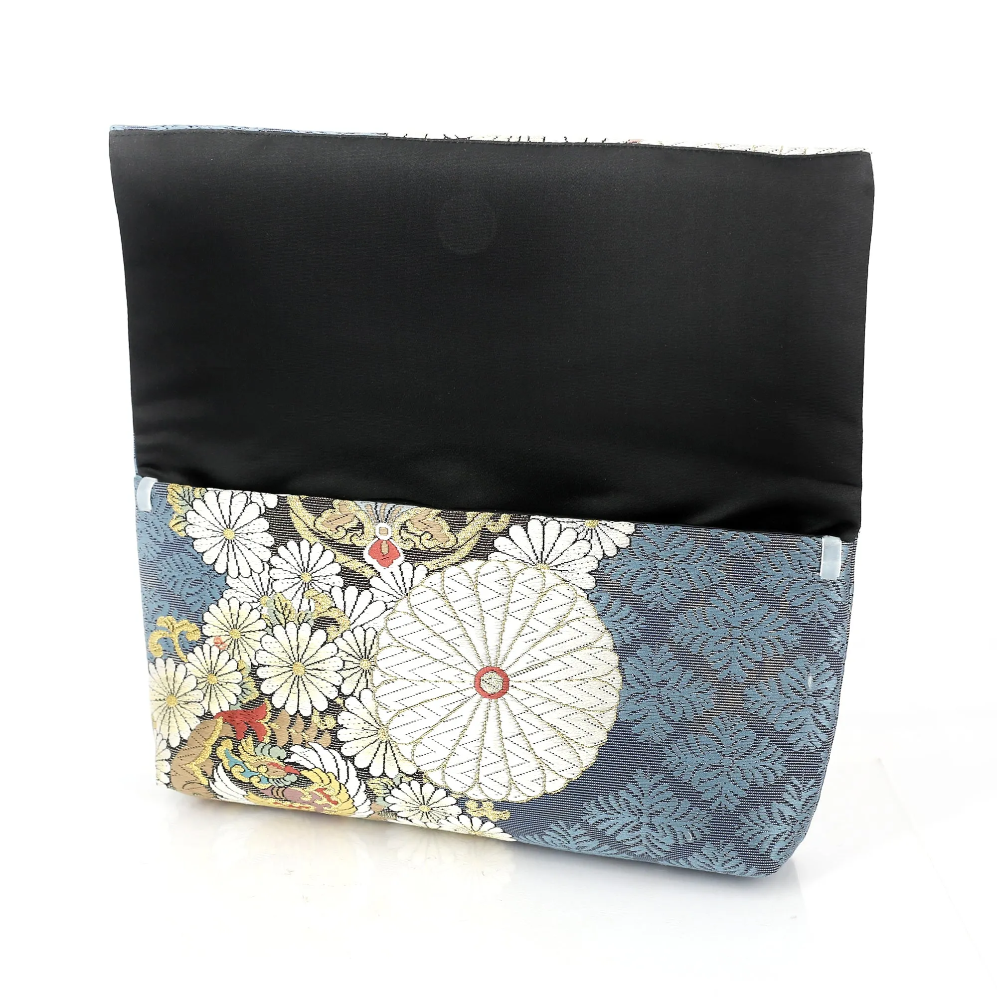 Kimono Envelope Clutch with Dragons & Chrysanthemum | Upcycled Japanese Obi Silk