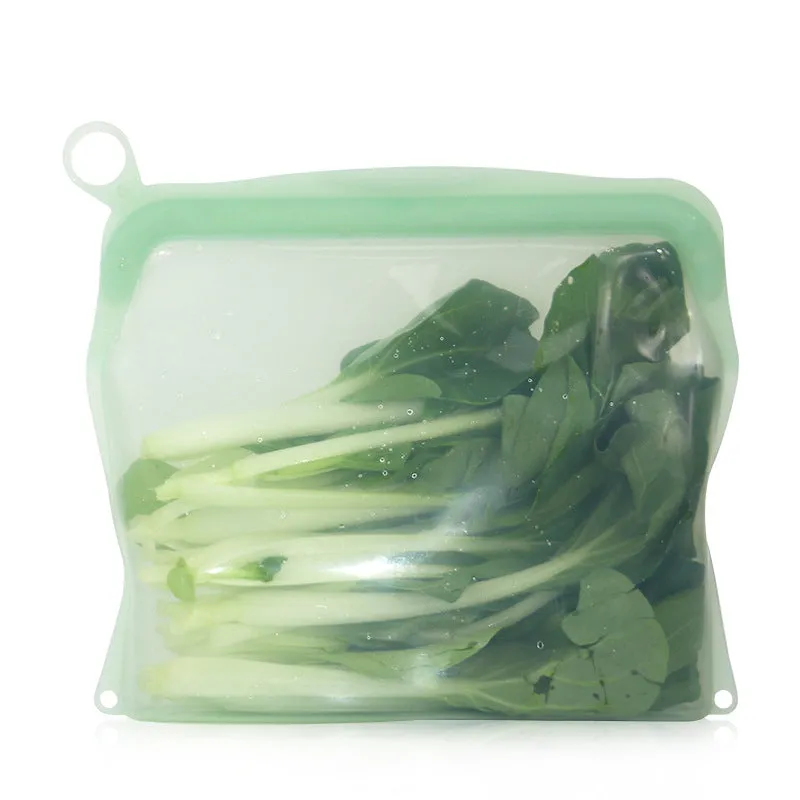 Kitchen Fruit And Vegetable Silicone Fresh-keeping Bag Thickened Food Daily Necessities Portable Self-sealing Storage Bag