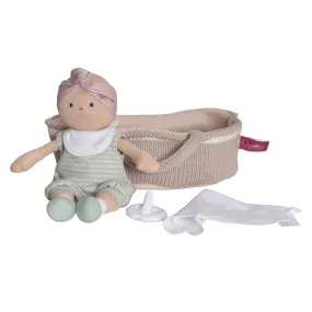 Knitted Carry Cot with Remi Baby Light Skin, Soother & Blanket