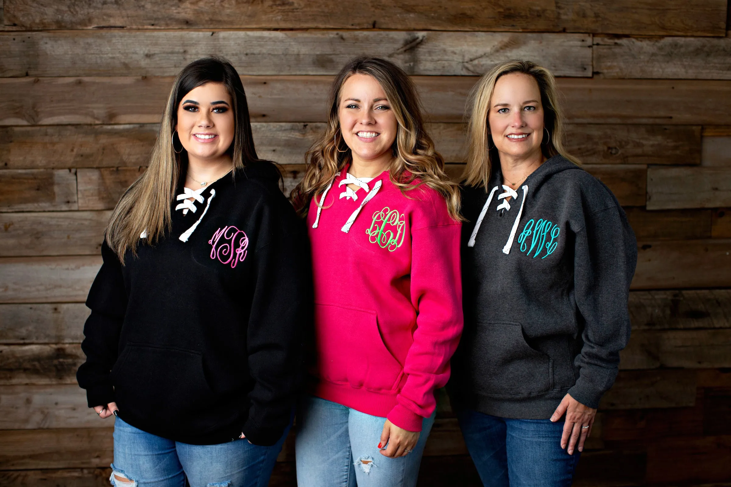 Lace Up Monogrammed Hoodie - 2020