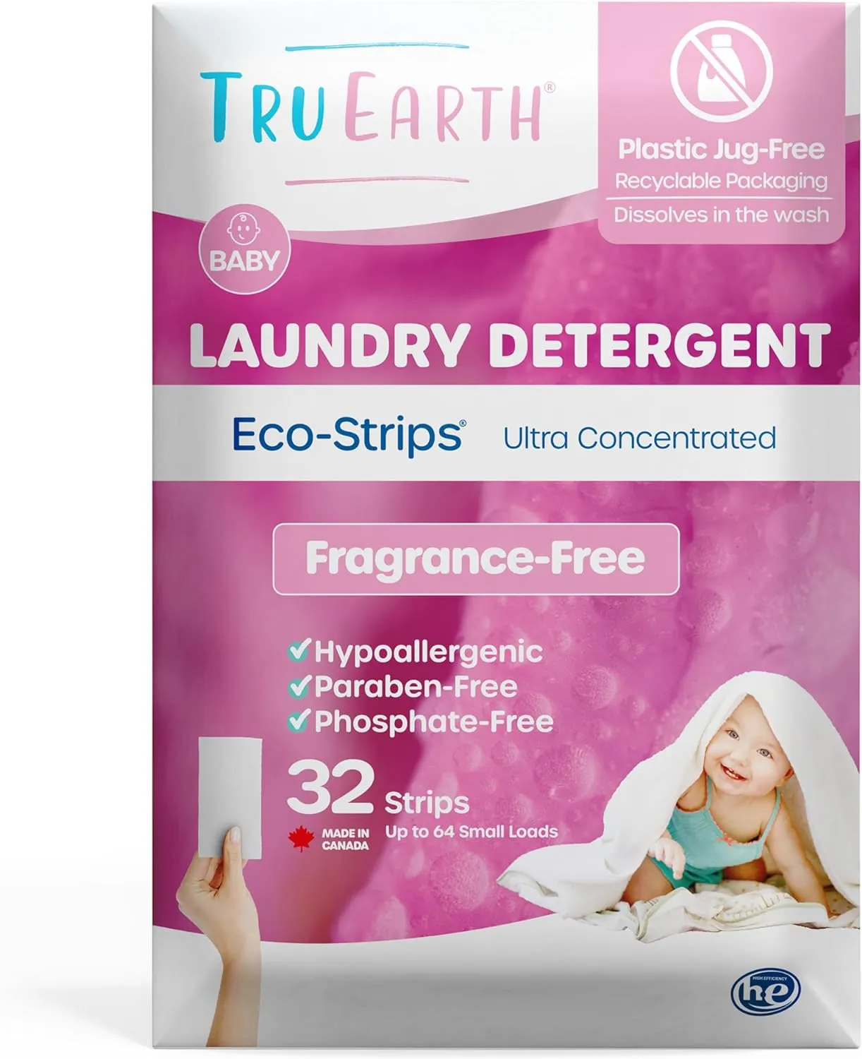 Laundry Detergent Sheets, Fragrance Free for Sensitive Skin