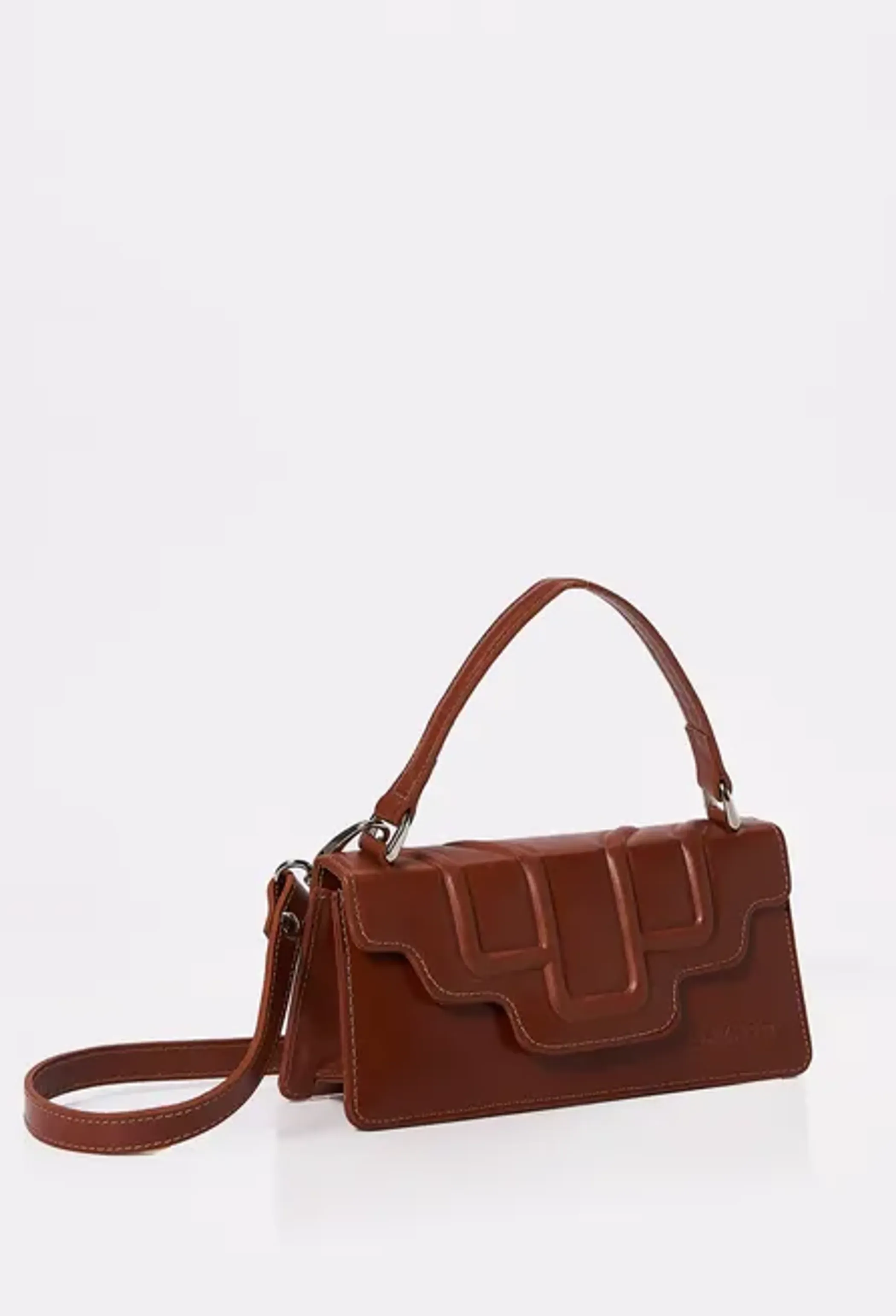 Leather Crossbody Flap Bag 'Hilda'