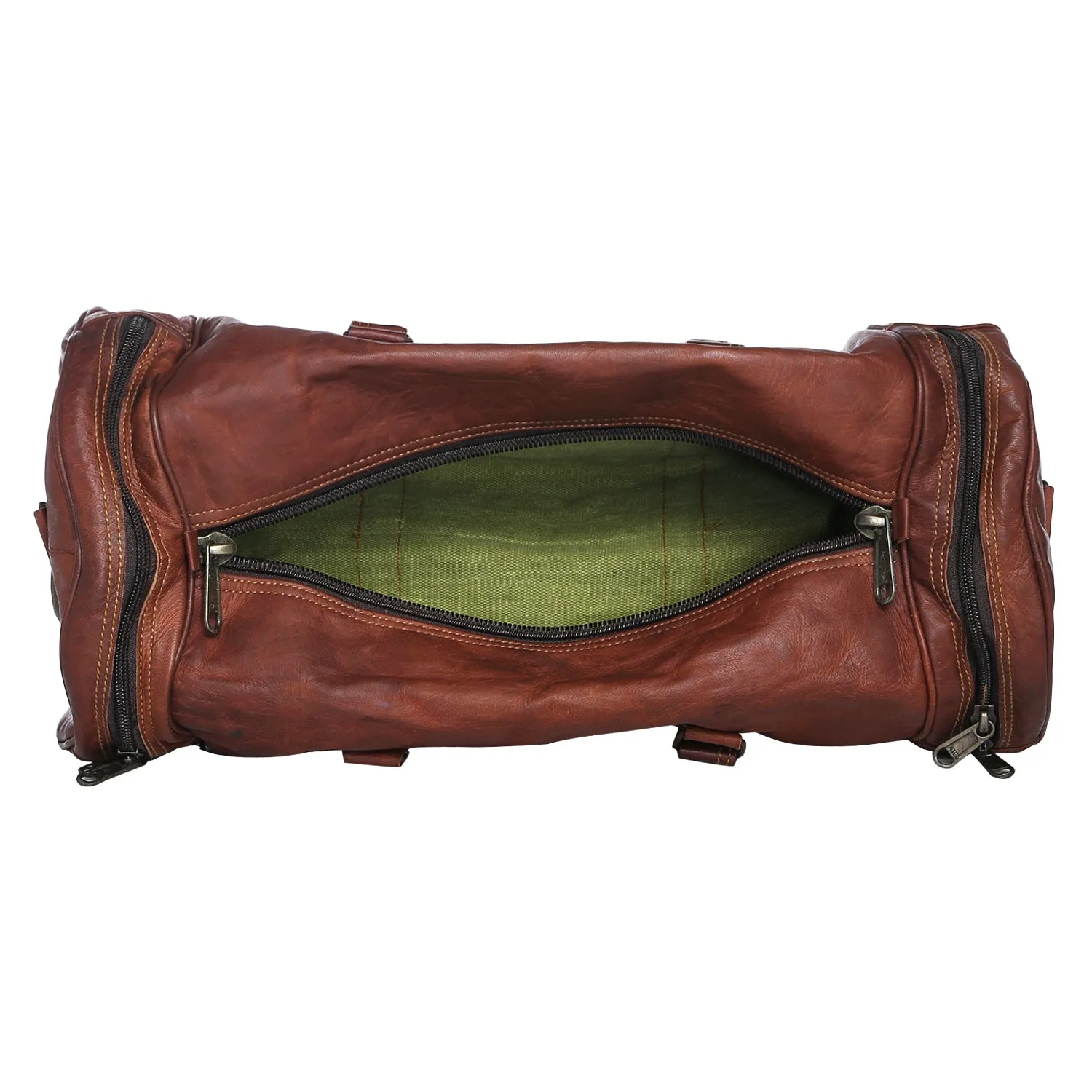 Leather Gym Duffel Bag