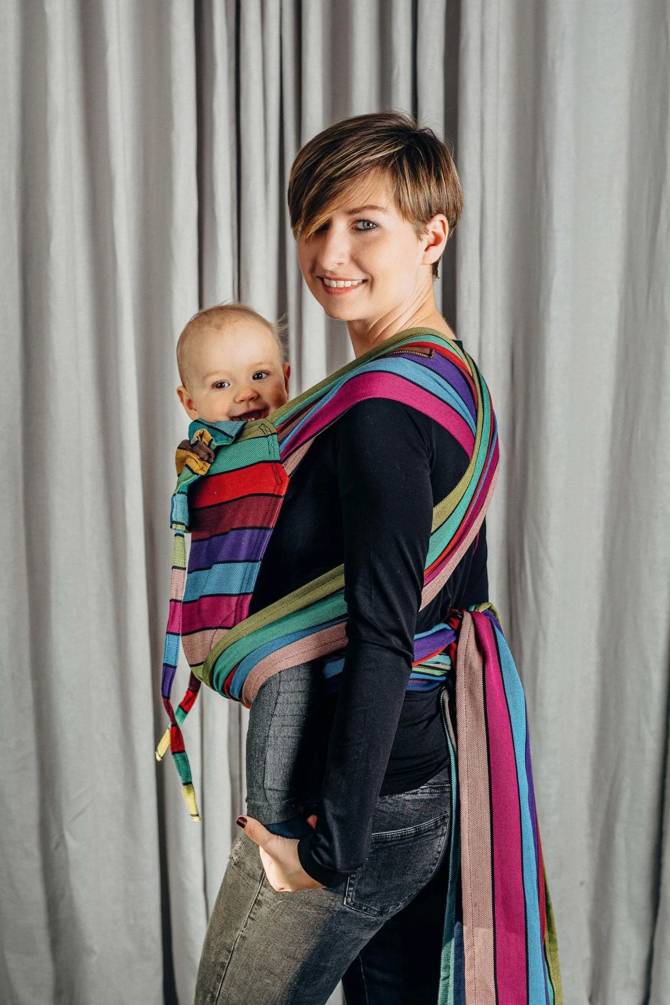 LennyLamb Wrap-Tai Baby Carrier Carousel of Colours Mini