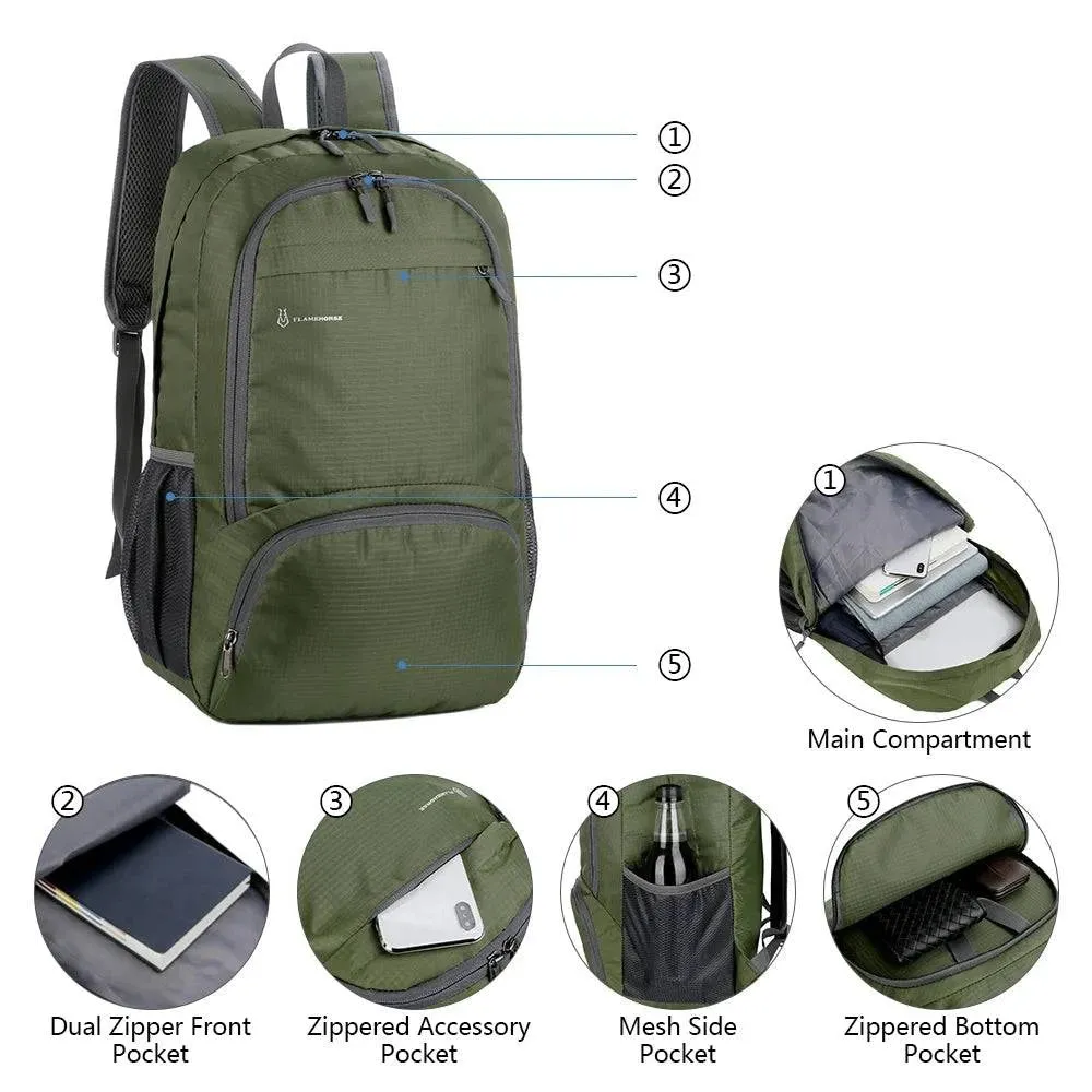 Lightweight Foldable Backpack Men Women Waterproof Packable Backpack Travel Hiking Daypack