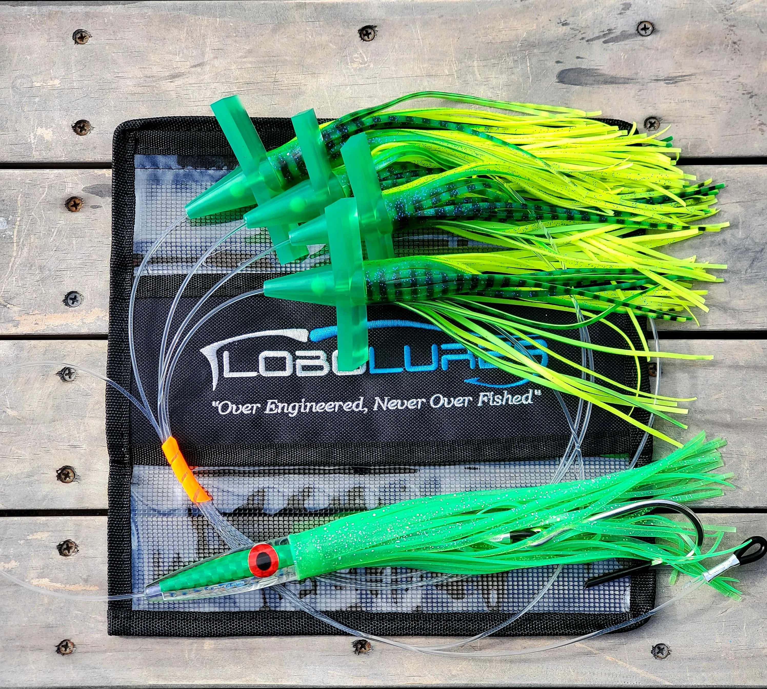 Lobo Lures #222 Tuna Crack Commotion Splash Machine Tuna Bullet Daisy Chain