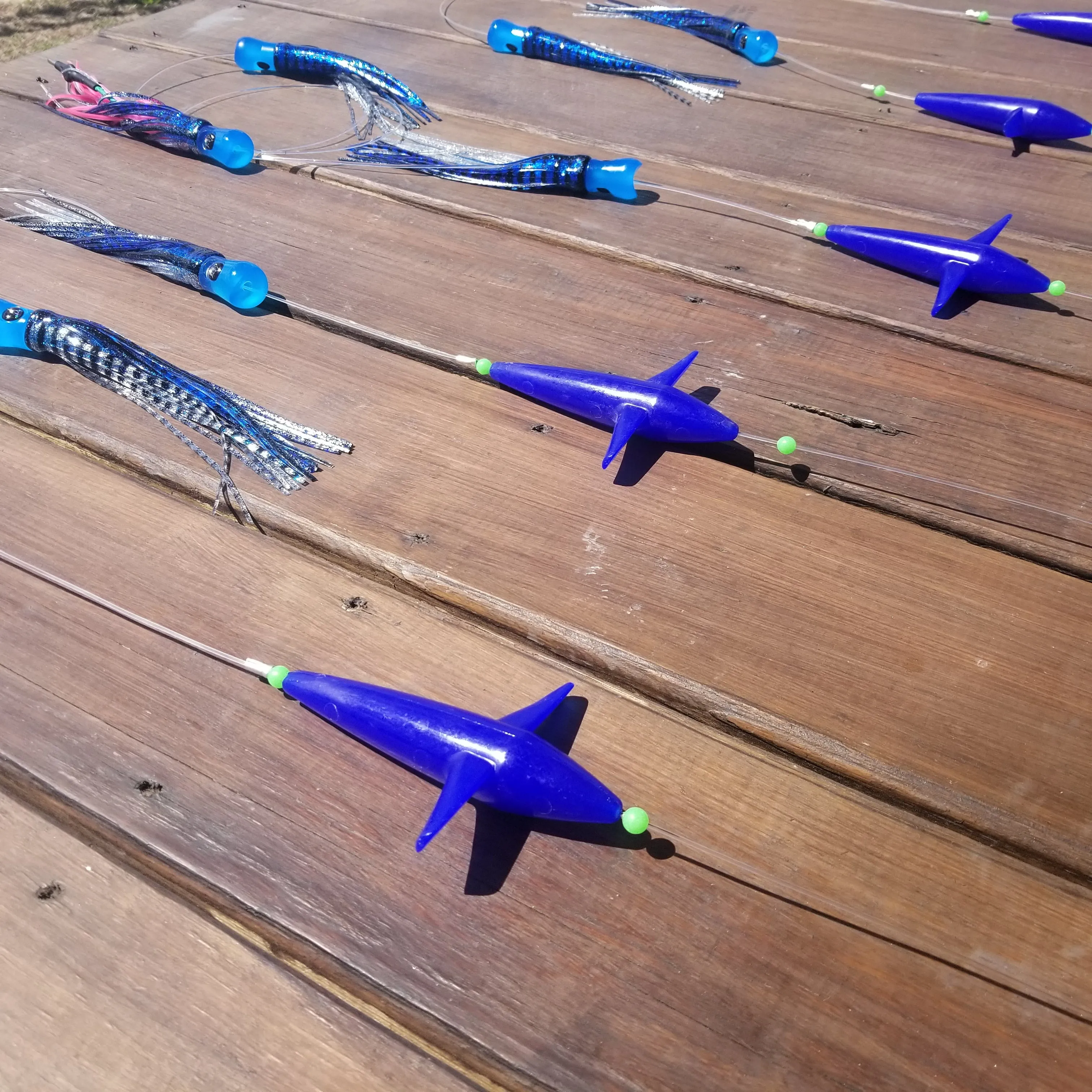 Lobo Lures 36" Skipjack UV Hybrid Blue Silver Mackerel Splash Spreader Bar