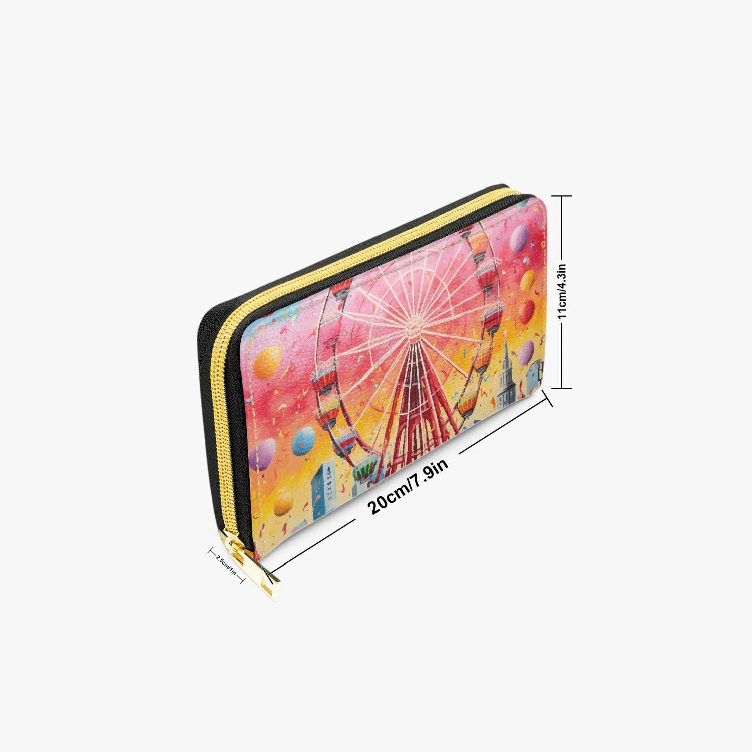 Long Type Zipper Purse - Carnival Carousel