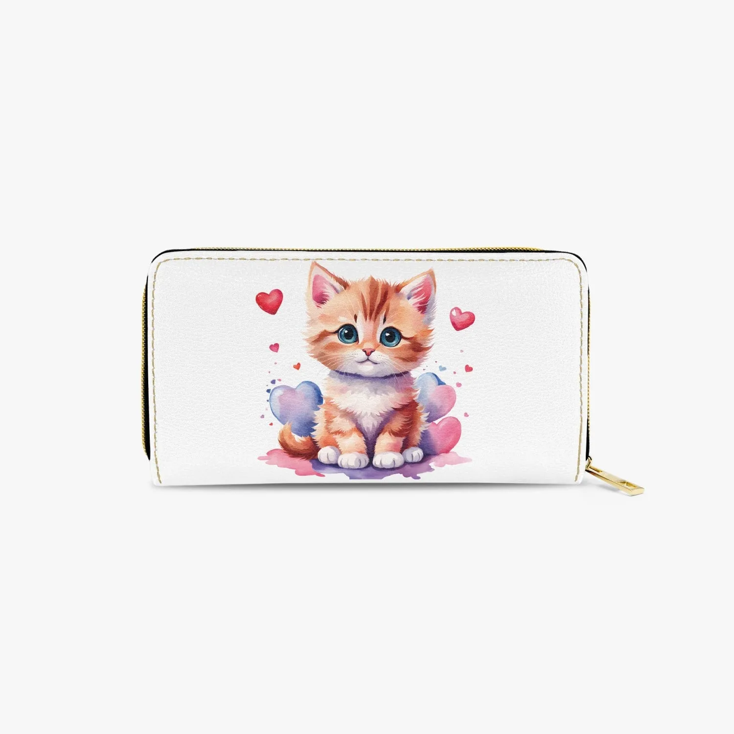 Long Type Zipper Purse - Cat