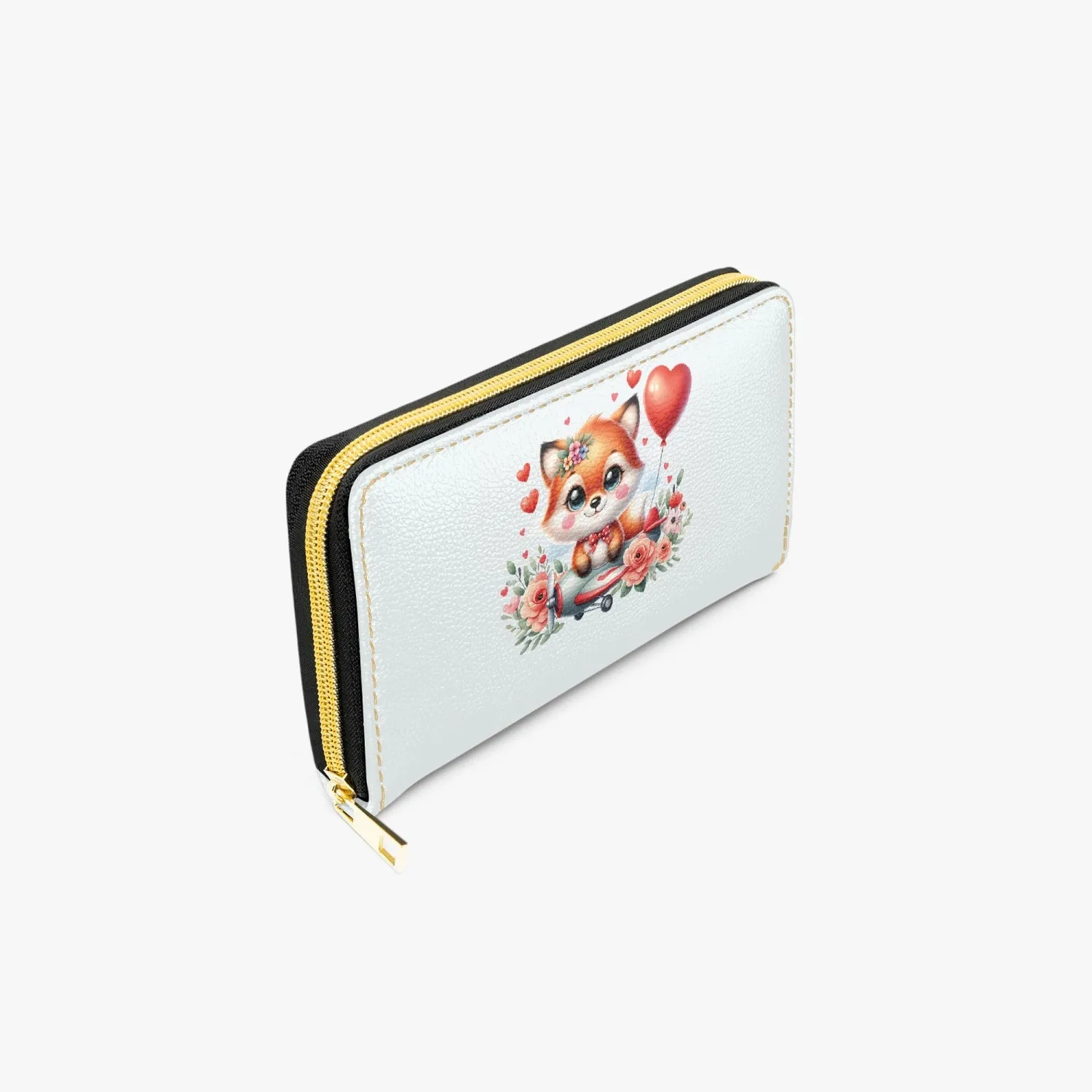 Long Type Zipper Purse - Fox in Plane