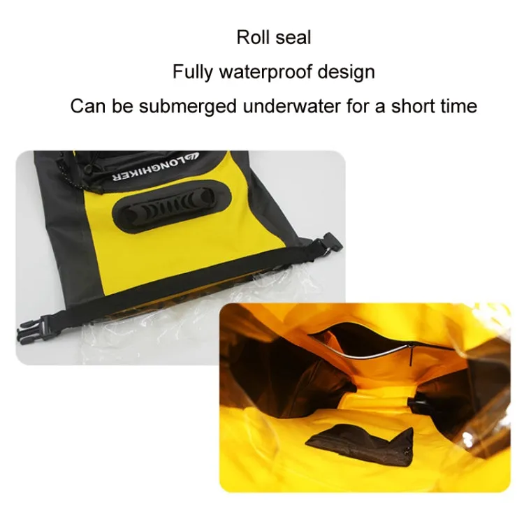 LONGHIKER Outdoor Diving Fin Backpack Drifting Swimming Fishing Ski Bag(Yellow)