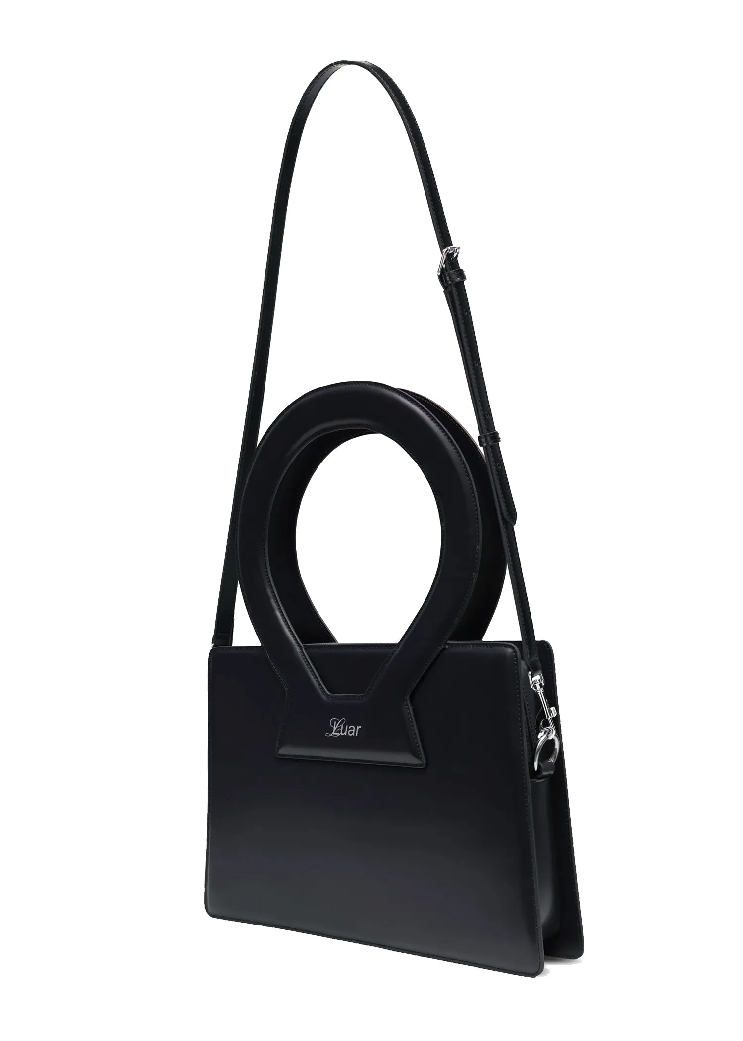 Luar Genuine Leather Bag in Smooth Black