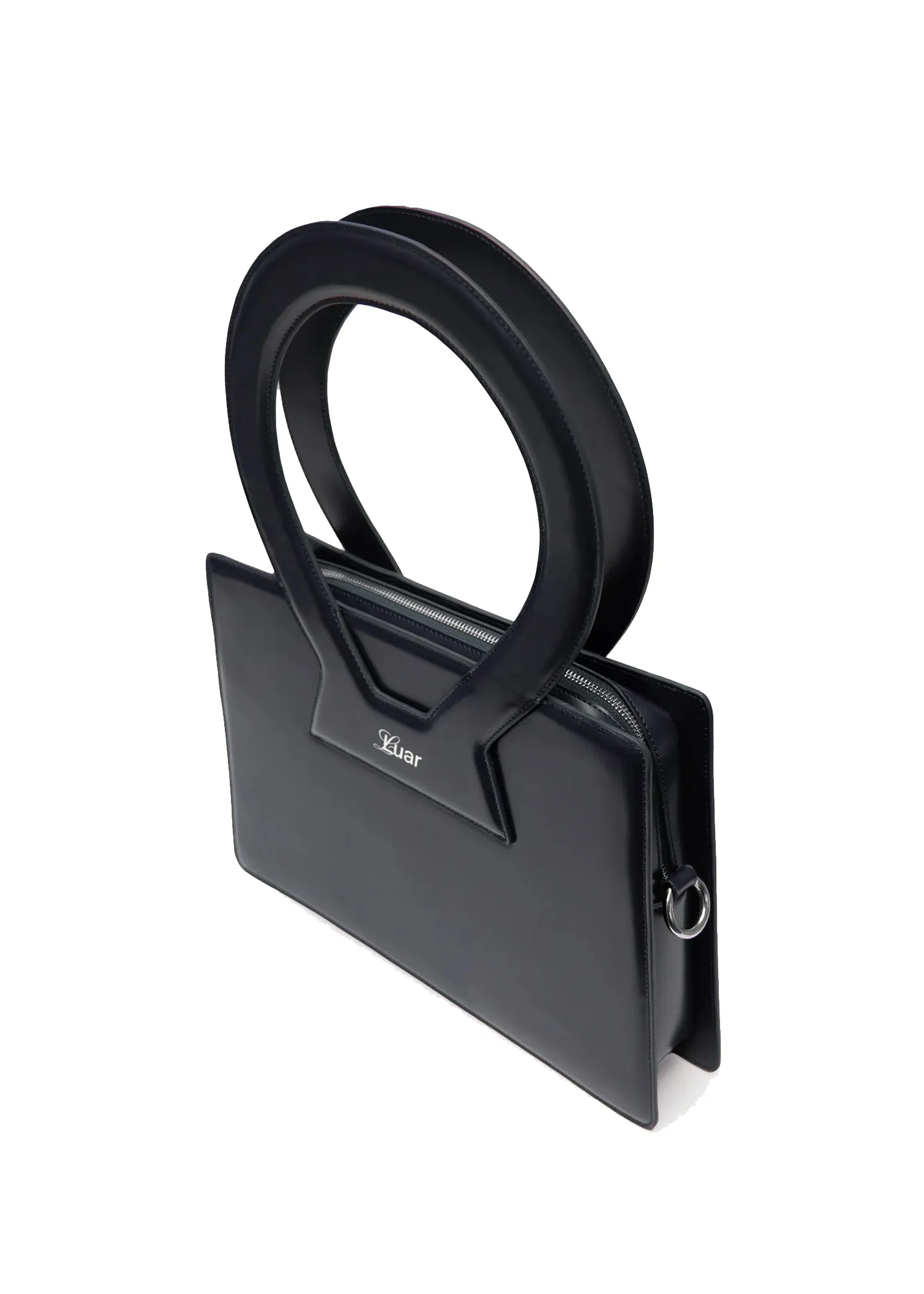 Luar Genuine Leather Bag in Smooth Black