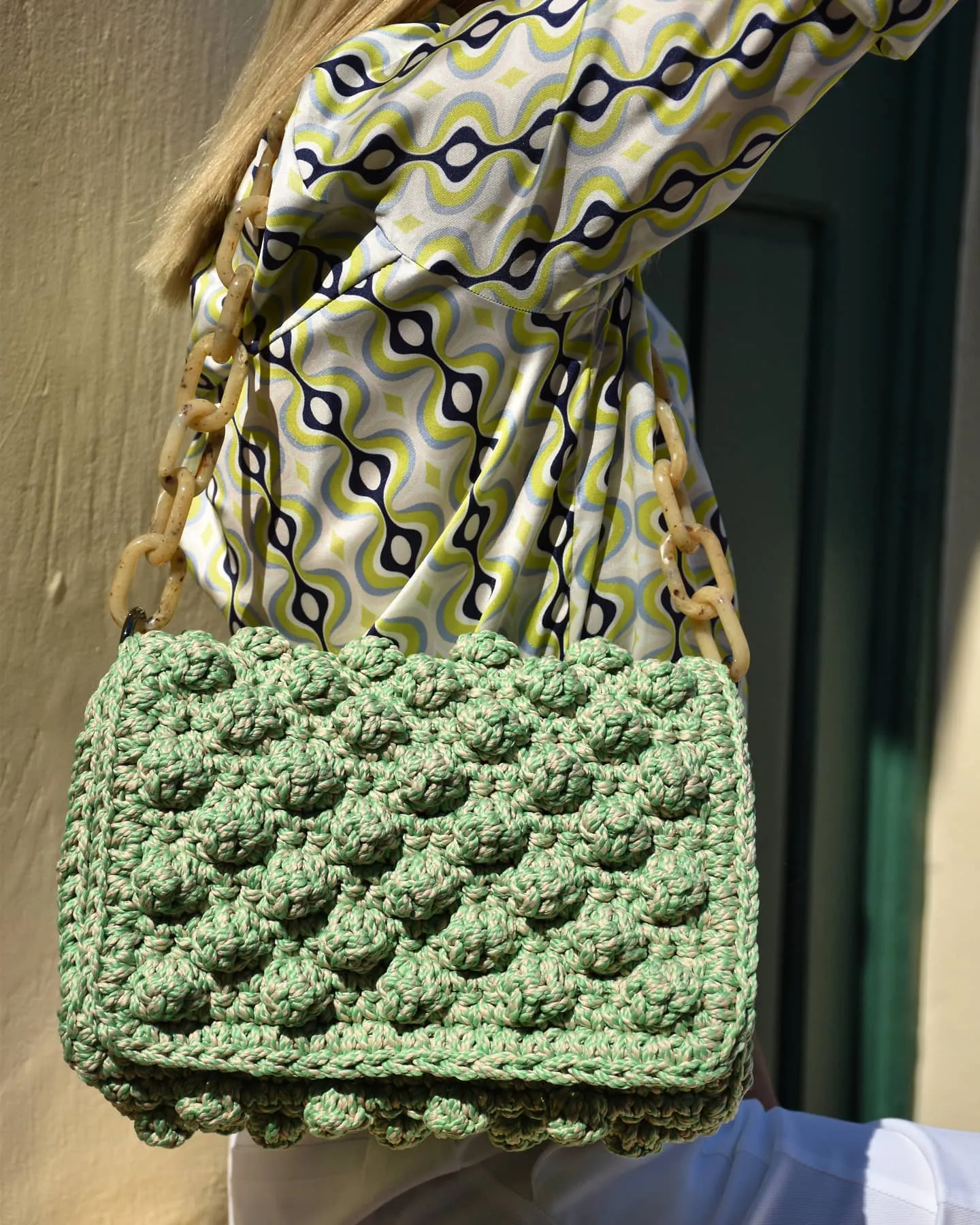 Lulu K Bubbles Bag - Mint/Nude