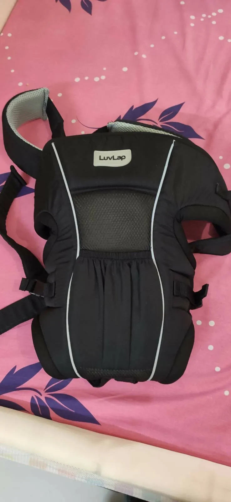 LUVLAP Blossom Baby Carrier - Black