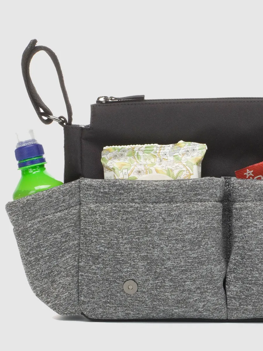 Luxe Grey Stroller Organizer Bag