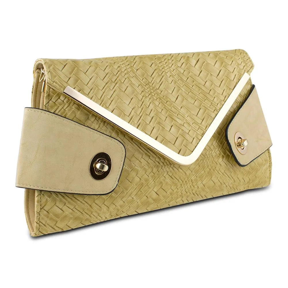 Mad Style Owl Envelope Clutch, Beige