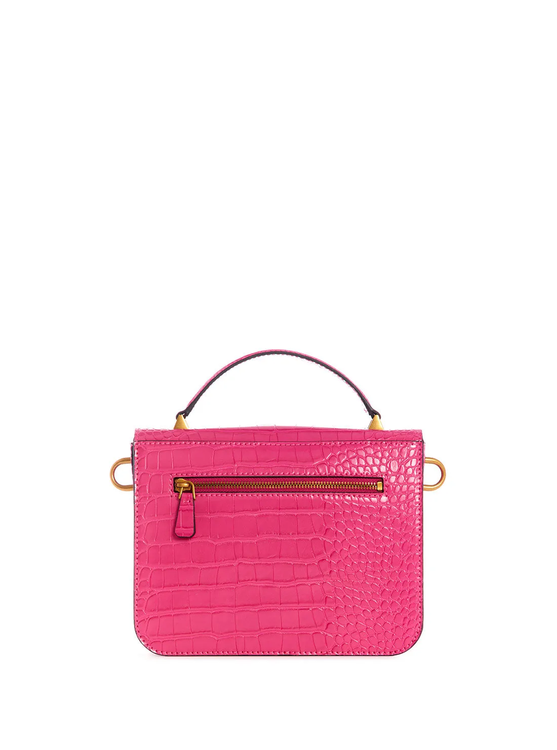 Magenta Retour Croco Crossbody Bag